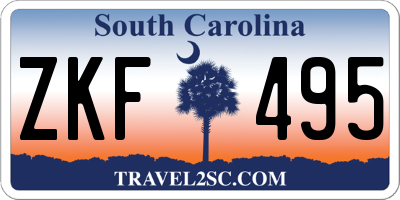 SC license plate ZKF495