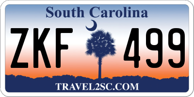 SC license plate ZKF499