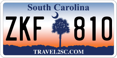 SC license plate ZKF810
