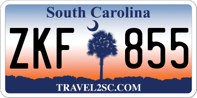 SC license plate ZKF855