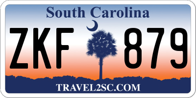 SC license plate ZKF879