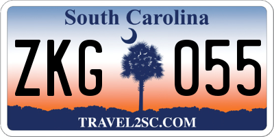 SC license plate ZKG055
