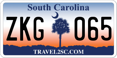 SC license plate ZKG065