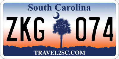 SC license plate ZKG074