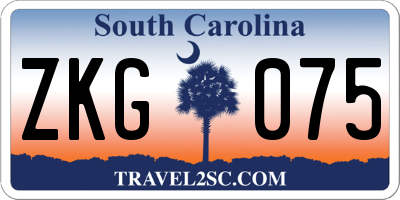 SC license plate ZKG075