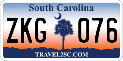 SC license plate ZKG076