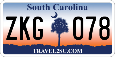 SC license plate ZKG078