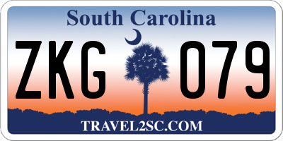 SC license plate ZKG079
