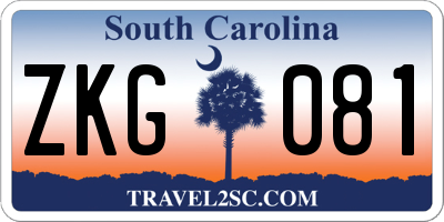 SC license plate ZKG081