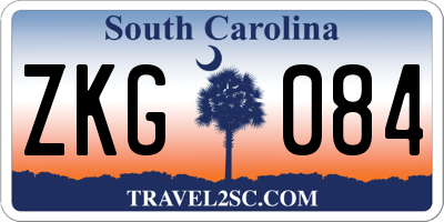 SC license plate ZKG084