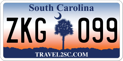 SC license plate ZKG099
