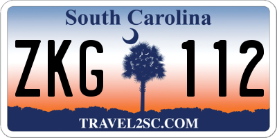 SC license plate ZKG112