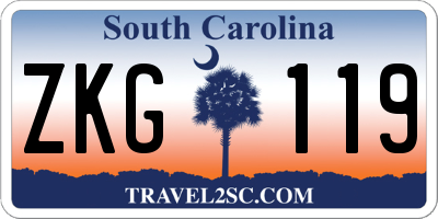 SC license plate ZKG119