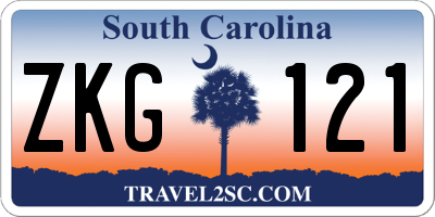 SC license plate ZKG121
