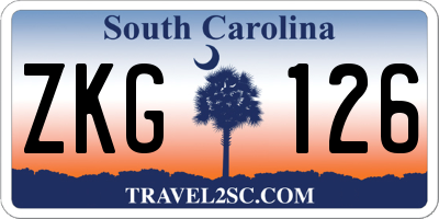 SC license plate ZKG126
