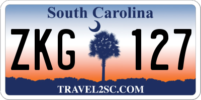 SC license plate ZKG127