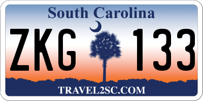 SC license plate ZKG133