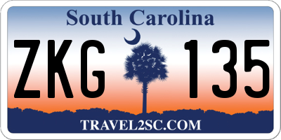 SC license plate ZKG135