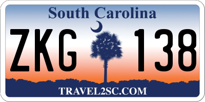 SC license plate ZKG138