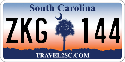 SC license plate ZKG144