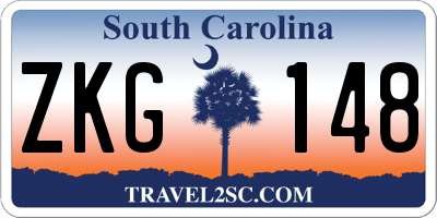 SC license plate ZKG148