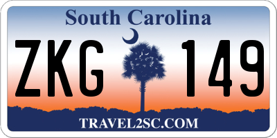 SC license plate ZKG149