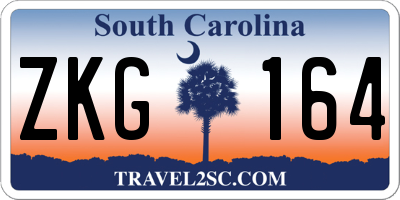SC license plate ZKG164
