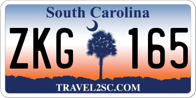 SC license plate ZKG165