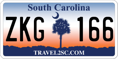 SC license plate ZKG166