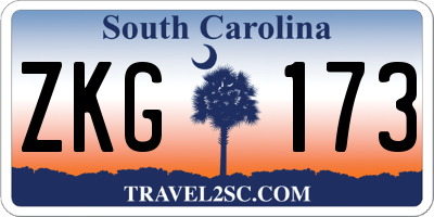 SC license plate ZKG173