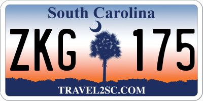 SC license plate ZKG175