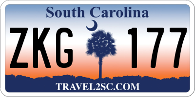 SC license plate ZKG177