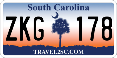 SC license plate ZKG178