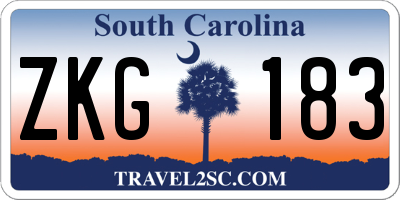 SC license plate ZKG183