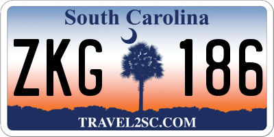 SC license plate ZKG186