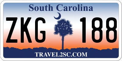 SC license plate ZKG188