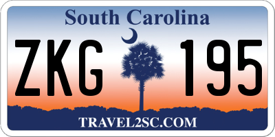 SC license plate ZKG195