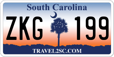SC license plate ZKG199