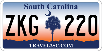SC license plate ZKG220