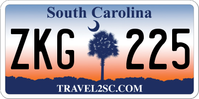 SC license plate ZKG225