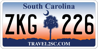SC license plate ZKG226