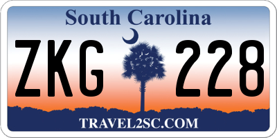 SC license plate ZKG228