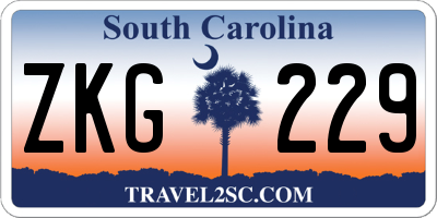 SC license plate ZKG229