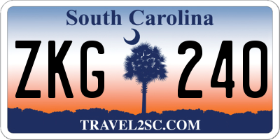SC license plate ZKG240