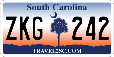 SC license plate ZKG242