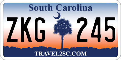 SC license plate ZKG245