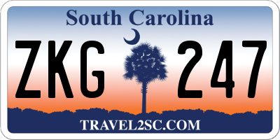 SC license plate ZKG247