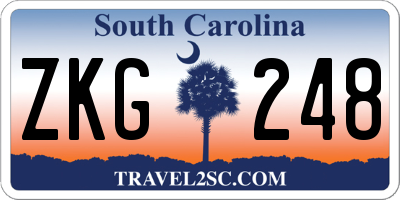 SC license plate ZKG248