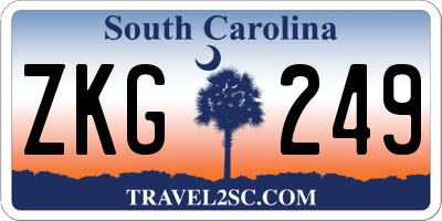 SC license plate ZKG249