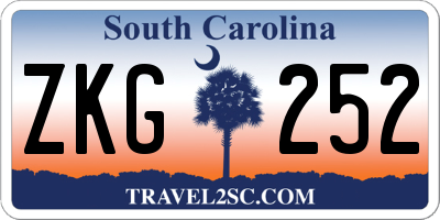 SC license plate ZKG252
